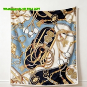 Hermès Luxury Gold Equestrian Harness Flannel Throw Blanket IMG_5229